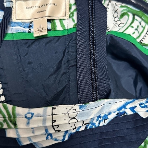 Moulinette Soeurs Anthropologie Donau Dress Strapless Side Boning Pleated Top - Picture 7 of 11